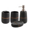 Black Ceramic Bathroom Accessories 4 Pcs Set