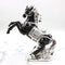 22cm Zinc Alloy Horse Statue Figurine Sculpture Black Silver