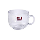 Glass Treo Mug Style Tea Cup with Saucer Set of 6 210 ml