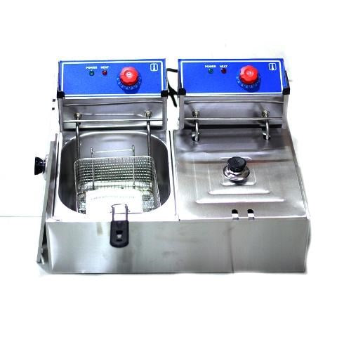 Commercial Grade Deep Fryer Double Tank 5000W 12 LTR.