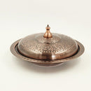Stainless Steel Copper Plated Biryani Plate with Lid 32 cm