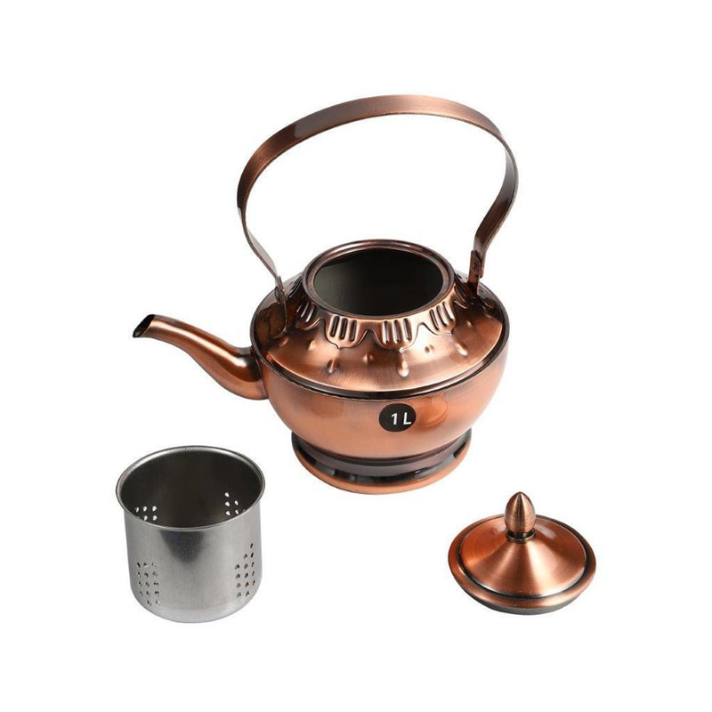 Copper Plated Tea Pot Kettle 1.5L