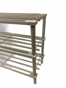 Stackable Bamboo 3 Tier Shoe Rack and shelf storage organizer 63*26.5*48.5 cm