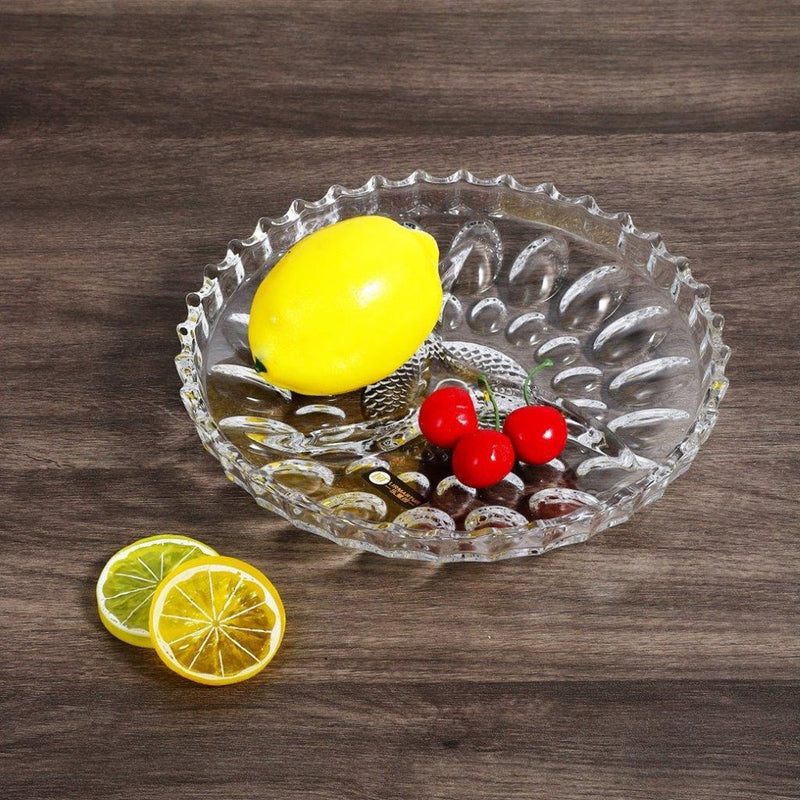 Fruits Nuts and Candies Glass Serving Divided Plater 22.5 cm