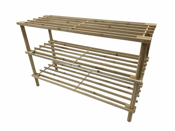 Stackable Bamboo 3 Tier  Shoe Rack and shelf storage organizer 74*26*48.5 cm