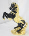 Zinc Alloy Horse Statue Black and Gold 33 cm