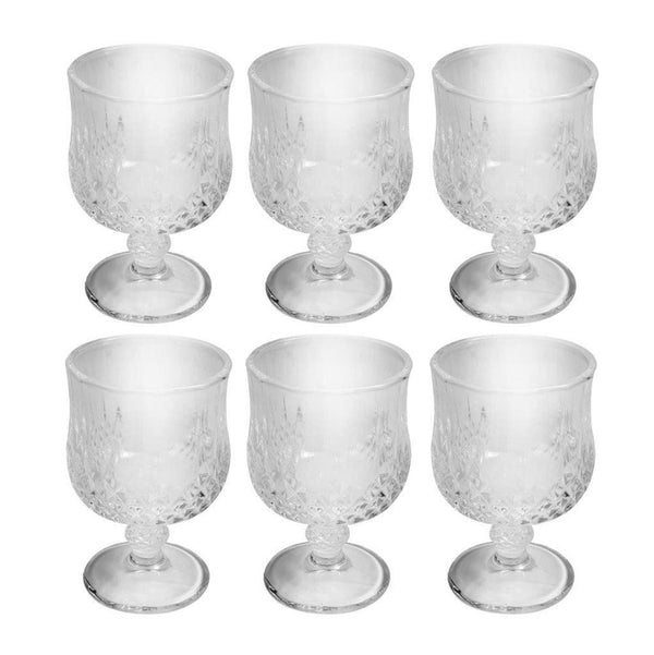 Glass Footed Drinking Tumbler Set of 6 Pcs 72*112*62 mm
