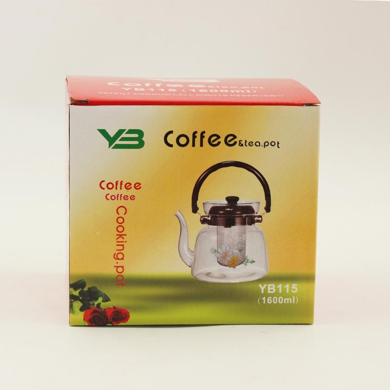 Glass Tea Pot kettle with Strainer Infuser 1600 ml