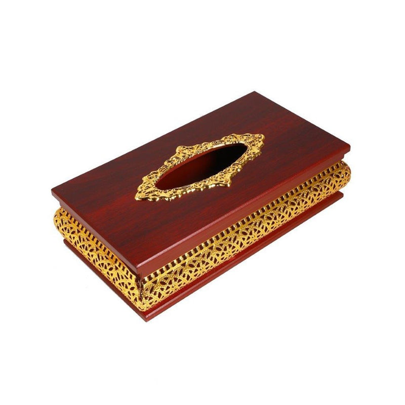 Gold Plated Tissue and Napkin Box 28*15*7.5 cm