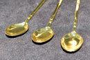 Gold Swan and Tea Spoon Set of 6 Swan - H : 15 cm Spoon - 13 cm