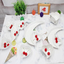 Serving Bowl and Dips Set and Nuts White Ceramic 10Pcs