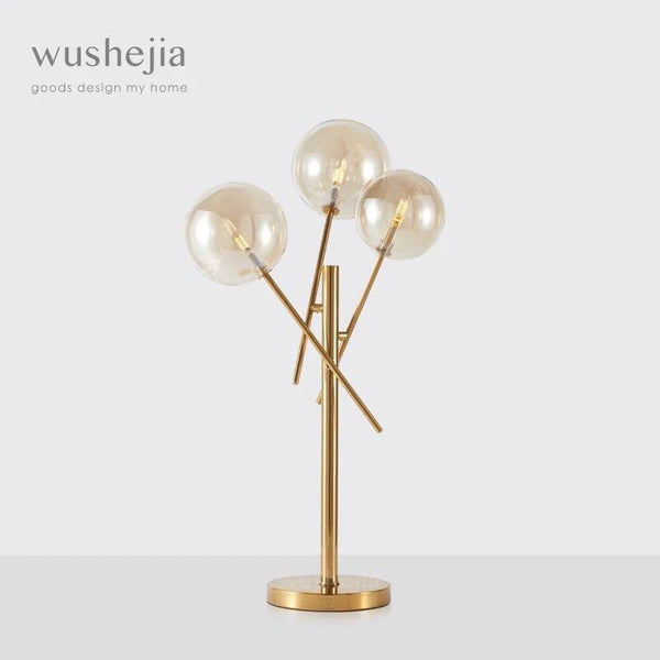 Home Decor Artistic Bedside Reading Table Lamp Gold Base Bulb Shade 63 cm