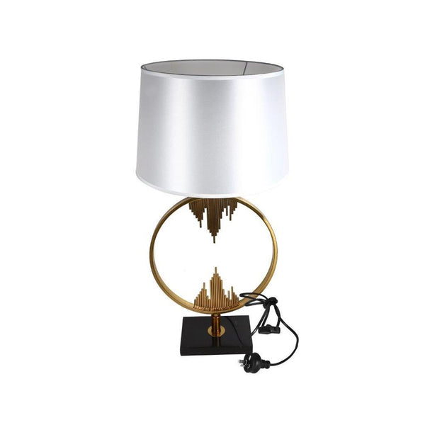 Home Decor Bedside Reading Table Lamp Gold Base White Shade 38*70 cm