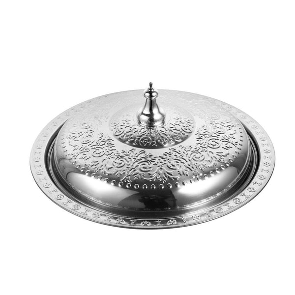 Stainless Steel Biryani Plate with Lid 36 cm