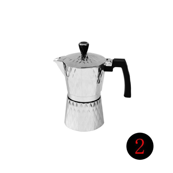 Italian Style Stove Top Espresso Coffee Maker 2 Cup Silver
