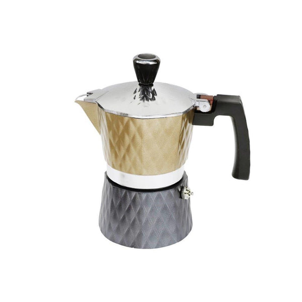 Italian Style Stove Top Espresso Coffee Maker 3 Cup Random Mix Design 250 ml