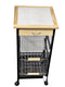 Kitchen Trolley on Wheels with 3 shelf Baskets And 1 Drawer cabinet 32*33.5*75.5 cm