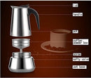 Stainless Steel Stove Top Coffee Maker 6 Cup 19.5 cm