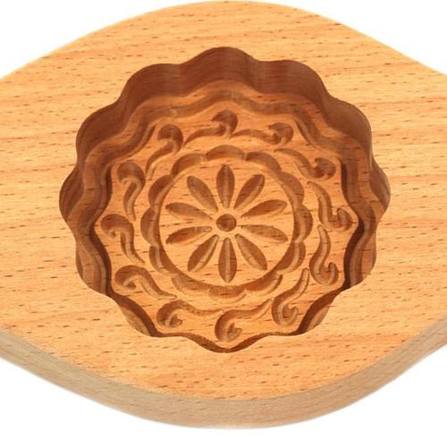 baking tray Primitive Style Wooden Mamoul Cookie Mold Board 1 slot 19*8.5 cm-Classic Homeware &amp; Gifts-35324