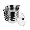 Multilayer Stainless Steel Steamer Boiler Pot 5 Tier 36 cm