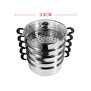 Multilayer Stainless Steel Steamer Boiler Pot 5 Tier 34 cm