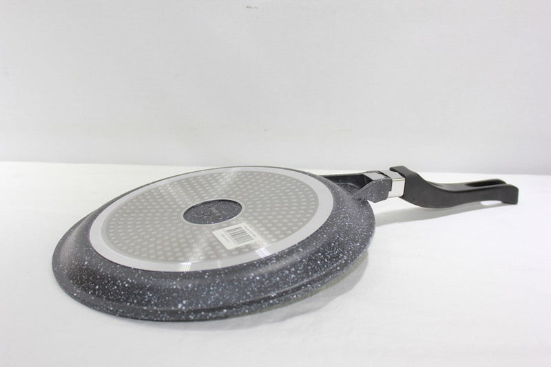 Non Stick Marble Coated Die Cast Aluminium Tawa Pan Black Induction (28cm)