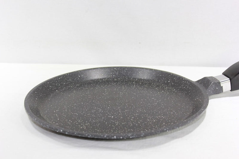 Non Stick Marble Coated Die Cast Aluminium Tawa Pan Black Induction (28cm)