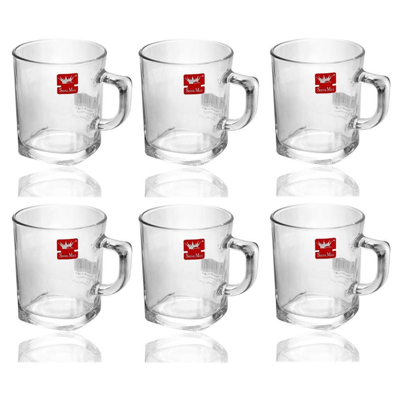 Premium Lead Free Glass Tea Cup Set of 6 pcs 270 ml