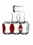 Pashabahce Vefa Glass Tea Cup Clear Set 6Pcs 130 CC