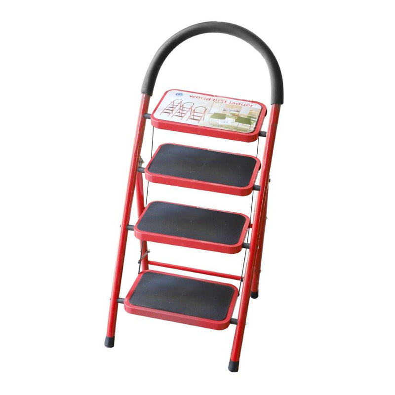 Folding Ladder 4 Tier Stool Portable Non-slip Home Kitchen Step Stool 146 cm breadth 46 cm