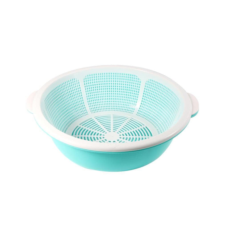 3Pc Plastic Bowl with Strainer 35 cm 5L