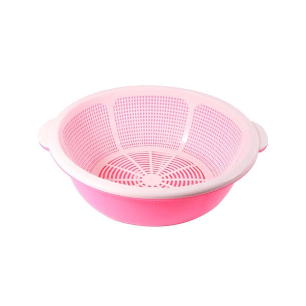 3Pc Plastic Bowl with Strainer 35 cm 5L