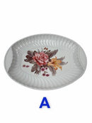 Melamine Serving Oval Floral Design Tray 50*37 cm