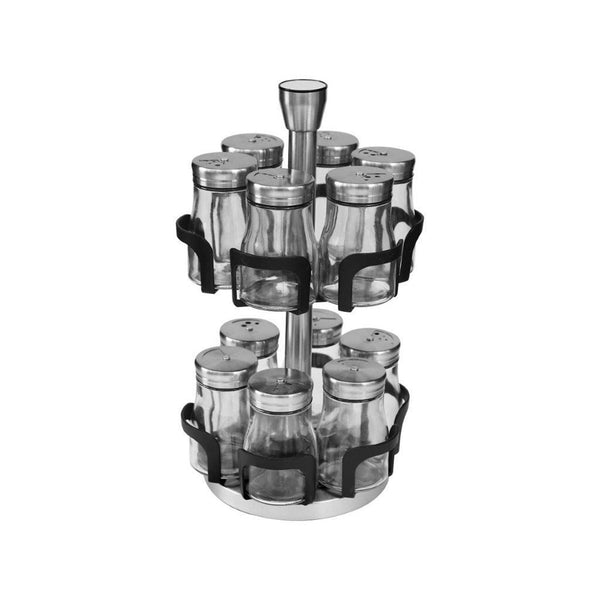 Revolving Spice Rack Spice and Herb Carousel Set of 12 Pcs 17.5*33 cm