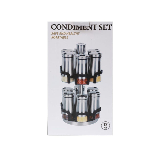 Revolving Spice Rack Spice and Herb Carousel Set of 12 Pcs 17.5*33 cm