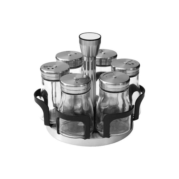 Revolving Spice Rack Spice and Herb Carousel Set of 6 Pcs 17.5*16.5 cm