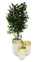 Modern Living Home Decor Silver Metal Flower Pot Set of 3 40/50/60 cm