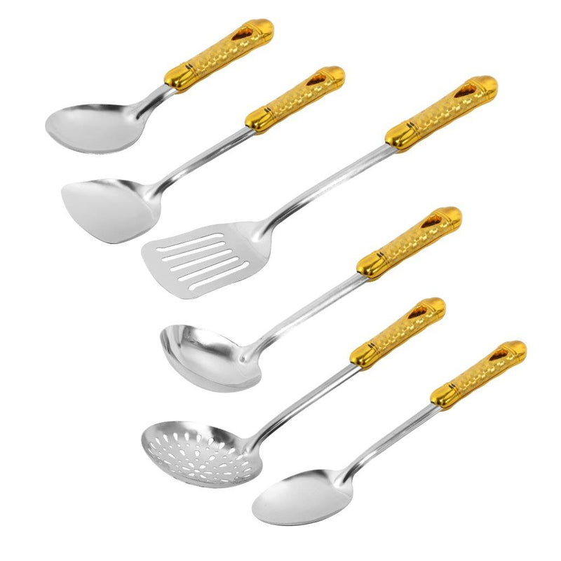 Stainless Steel Kitchen Cutlery Utensil Set of 6 with 41 cm Stand