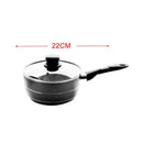 Saucepan Grey Marble Coating Induction Non Stick 22 cm 3mm
