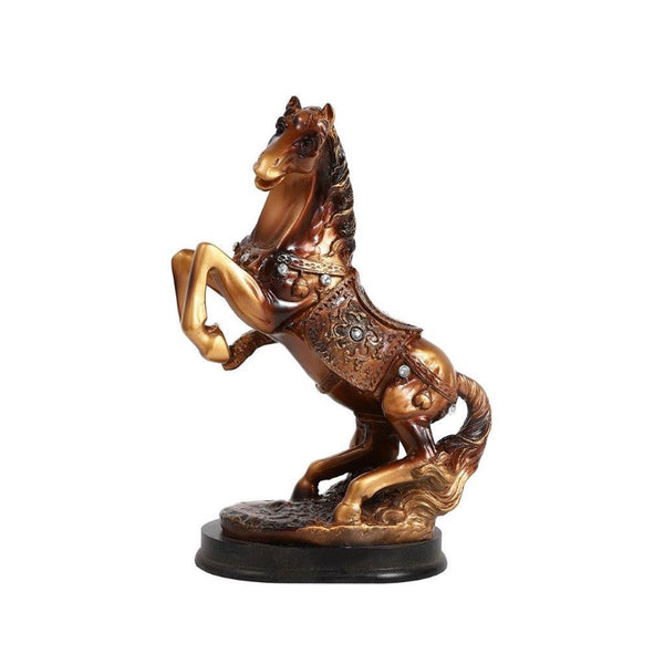 Sculpture Statue Resin Horse Bronze Colour 21*10.5*14