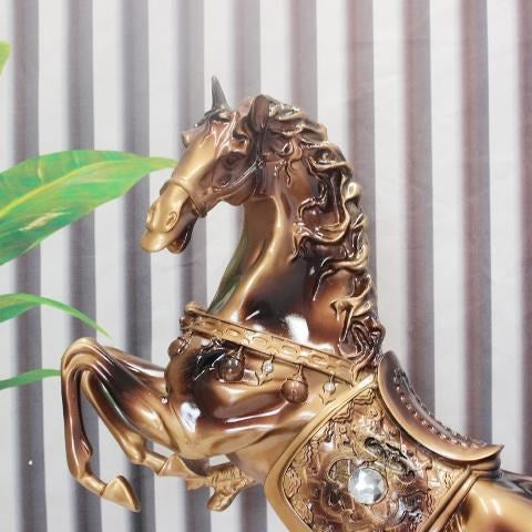 Sculpture Statue Resin Horse Bronze Colour 35*15*19