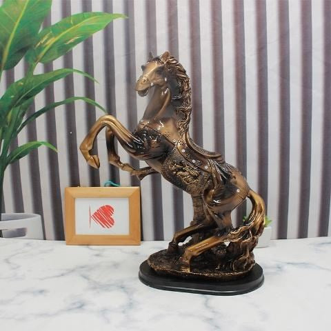 Sculpture Statue Resin Horse Bronze Colour 42*15*22 cm