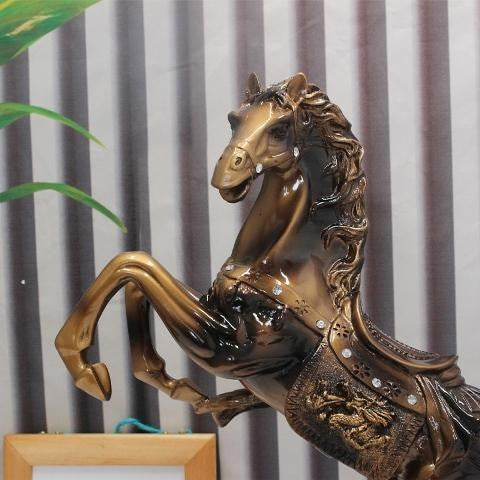 Sculpture Statue Resin Horse Bronze Colour 42*15*22 cm