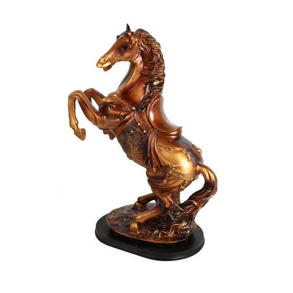 Sculpture Statue Resin Horse Bronze Colour 46*18*24 cm