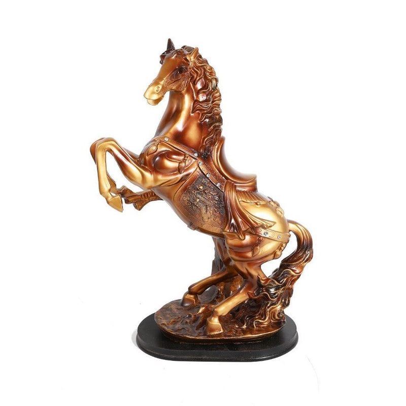 Sculpture Statue Resin Horse Bronze Colour 46*18*24 cm