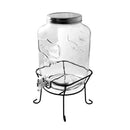 Glass beverage Dispenser with Stand and Tap 8 Litre 32*14 cm