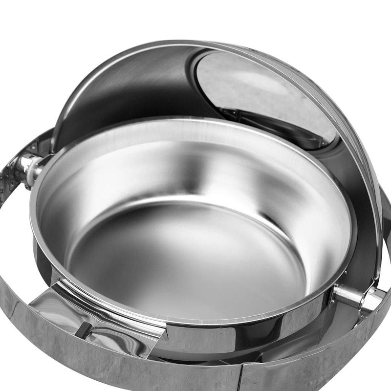 Stainless Steel Chafing Dish Banquet Food Warmer Glass Top Display 9 Litre