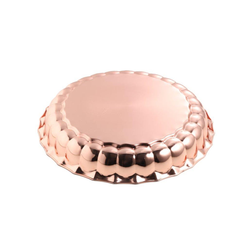 Stainless Steel Decor Serving Tray Rose Gold 28 cm 240 g