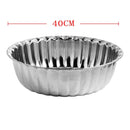 Stainless Steel Decor Serving Bowl Silver 40 cm