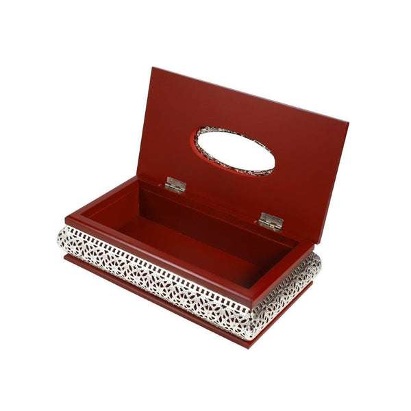 Silver Plated Tissue and Napkin Box 28*15*7.5 cm